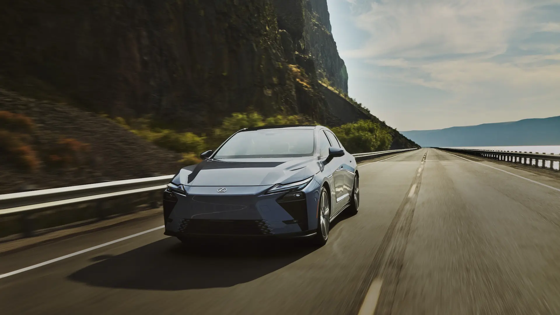2026 Lexus ES luxury sedan in Wavelength blue showcasing Lexus' new Clean Tech x Elegance design language